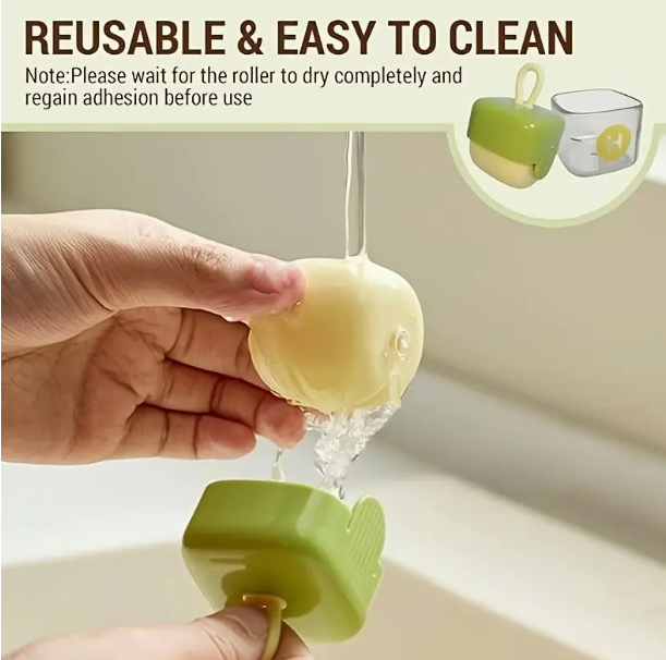 2 Pack - Portable Lint Roller - Reusable, Washable Hair Remover for Clothes & Travel, Lightweight & Easy to Carry, Compact Design for Sweaters, Coats & On-the-Go Use, Clothing Cleaner | Lightweight Lint Roller | Washable Roller