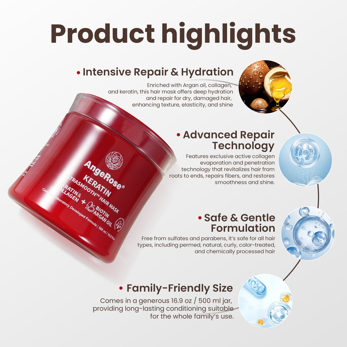 Pre-Order - AngeRose Keratin Hair Mask - MAGIC INSTANT REPAIR