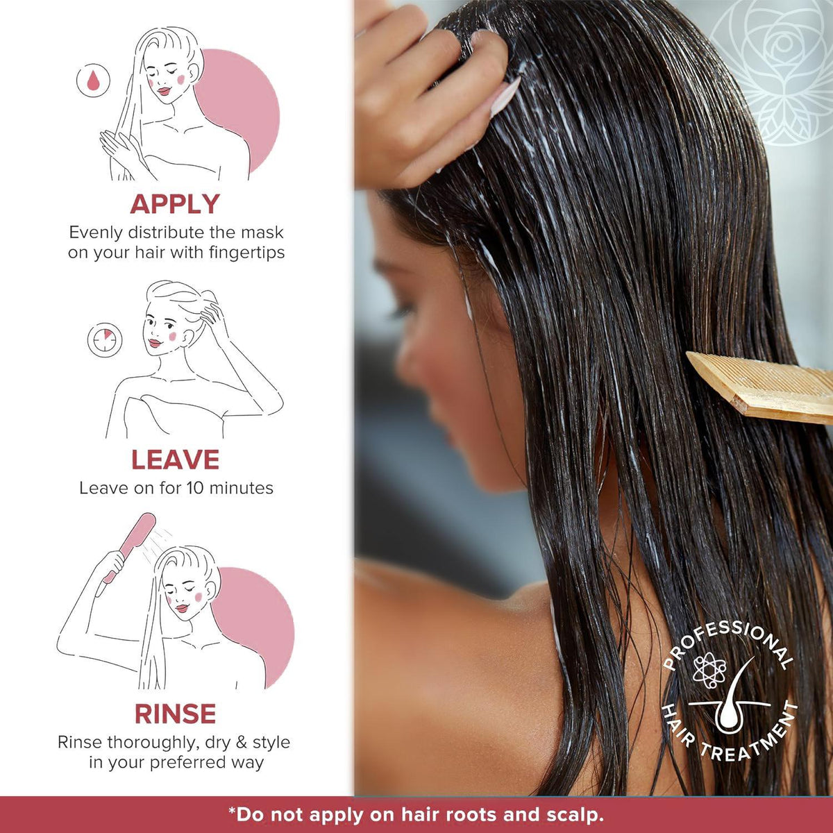 [AngeRose Color & Care Kit] 3-in-1 Hair Color Dye+ Shampoo+ Conditioner & Hair Mask