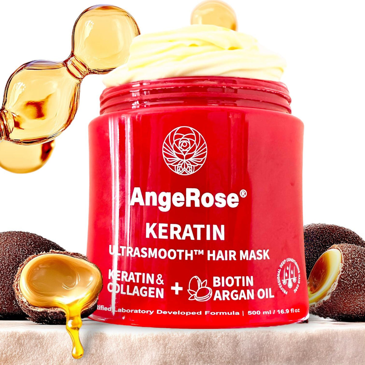[AngeRose Color & Care Kit] 3-in-1 Hair Color Dye+ Shampoo+ Conditioner & Hair Mask